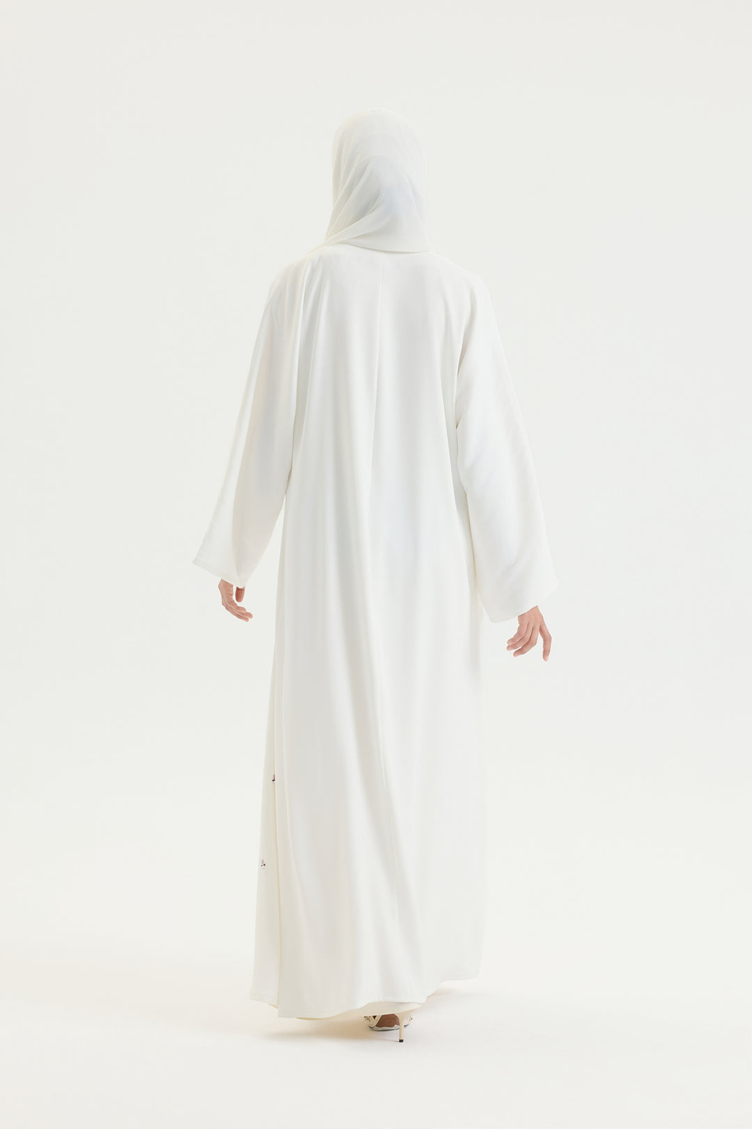 Beyaz Leylak Abaya &amp; Şal