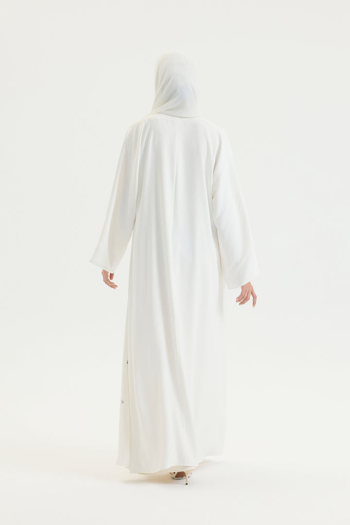 Beyaz Leylak Abaya &amp; Şal