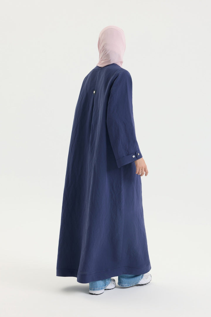 Gömlek Abaya Lacivert Hubab Abaya