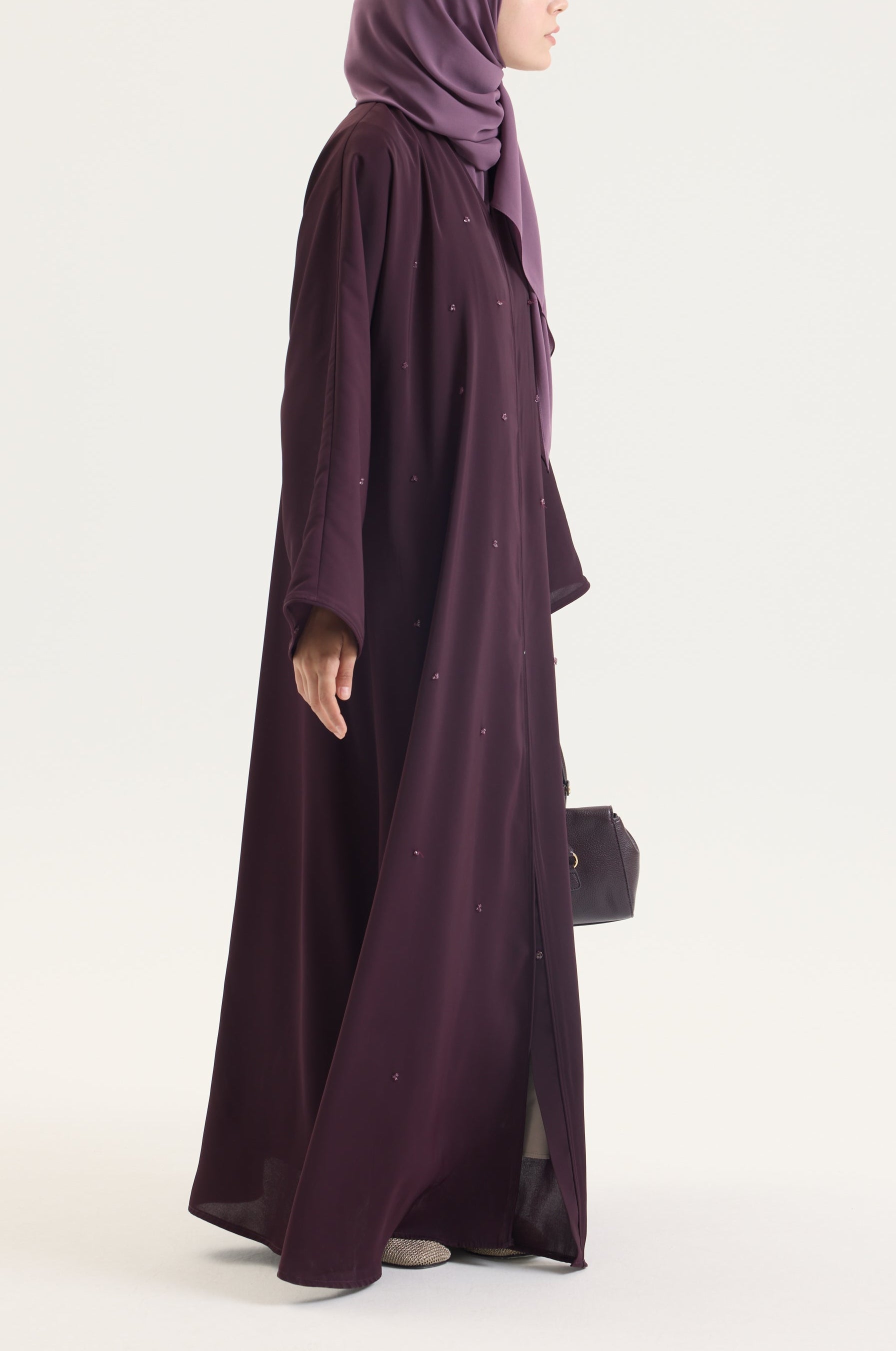 Dila Abaya Berry Luxury Hubab Abaya