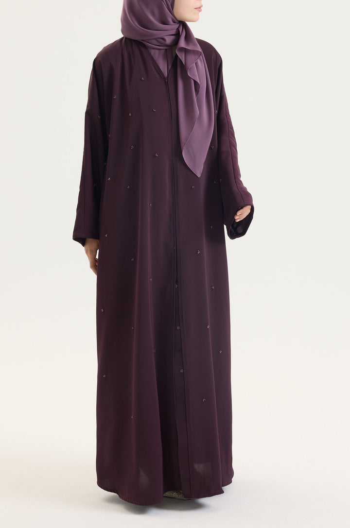 Dila Abaya Berry Luxury Hubab Abaya