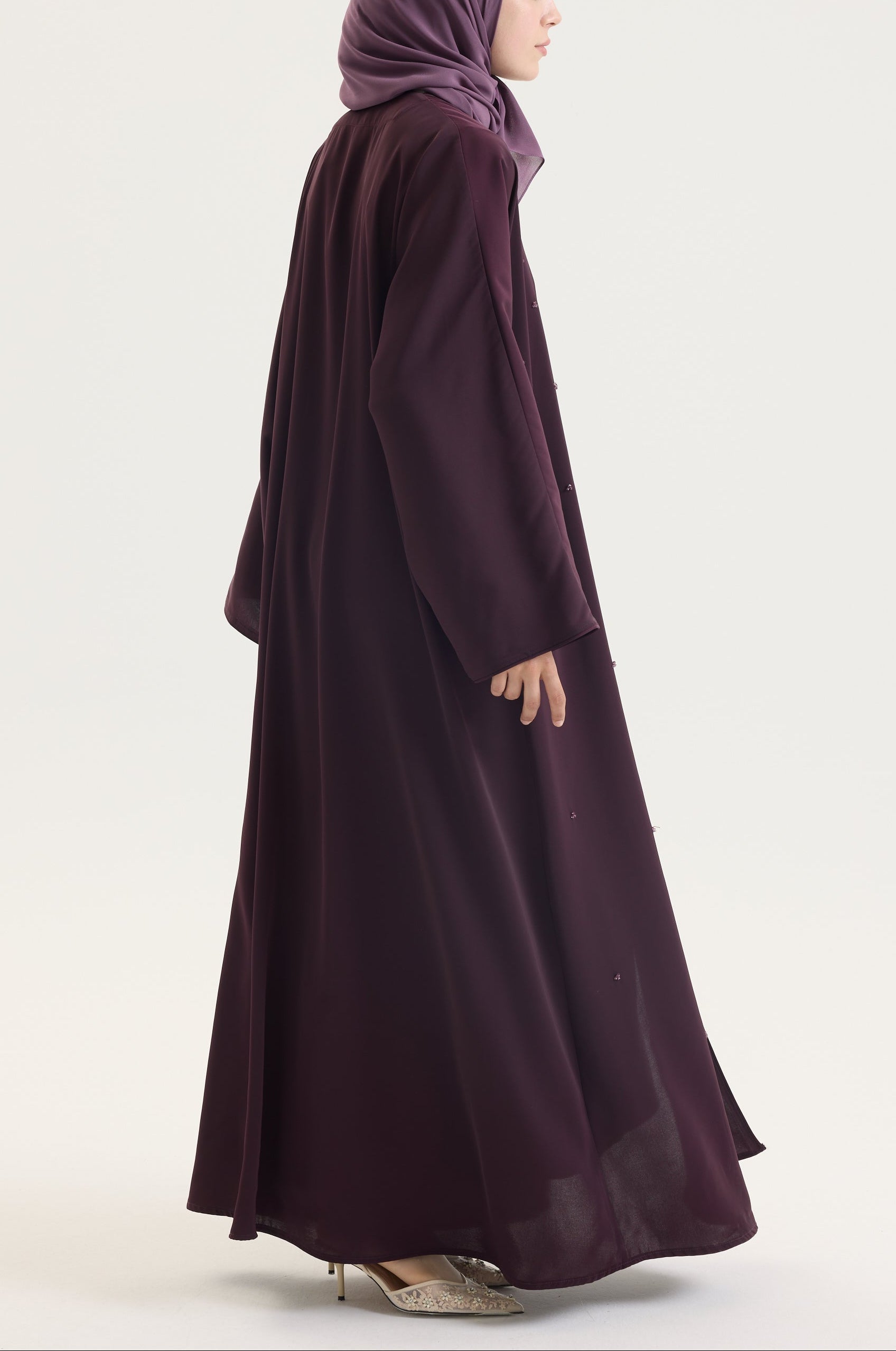 Dila Abaya Berry Luxury Hubab Abaya
