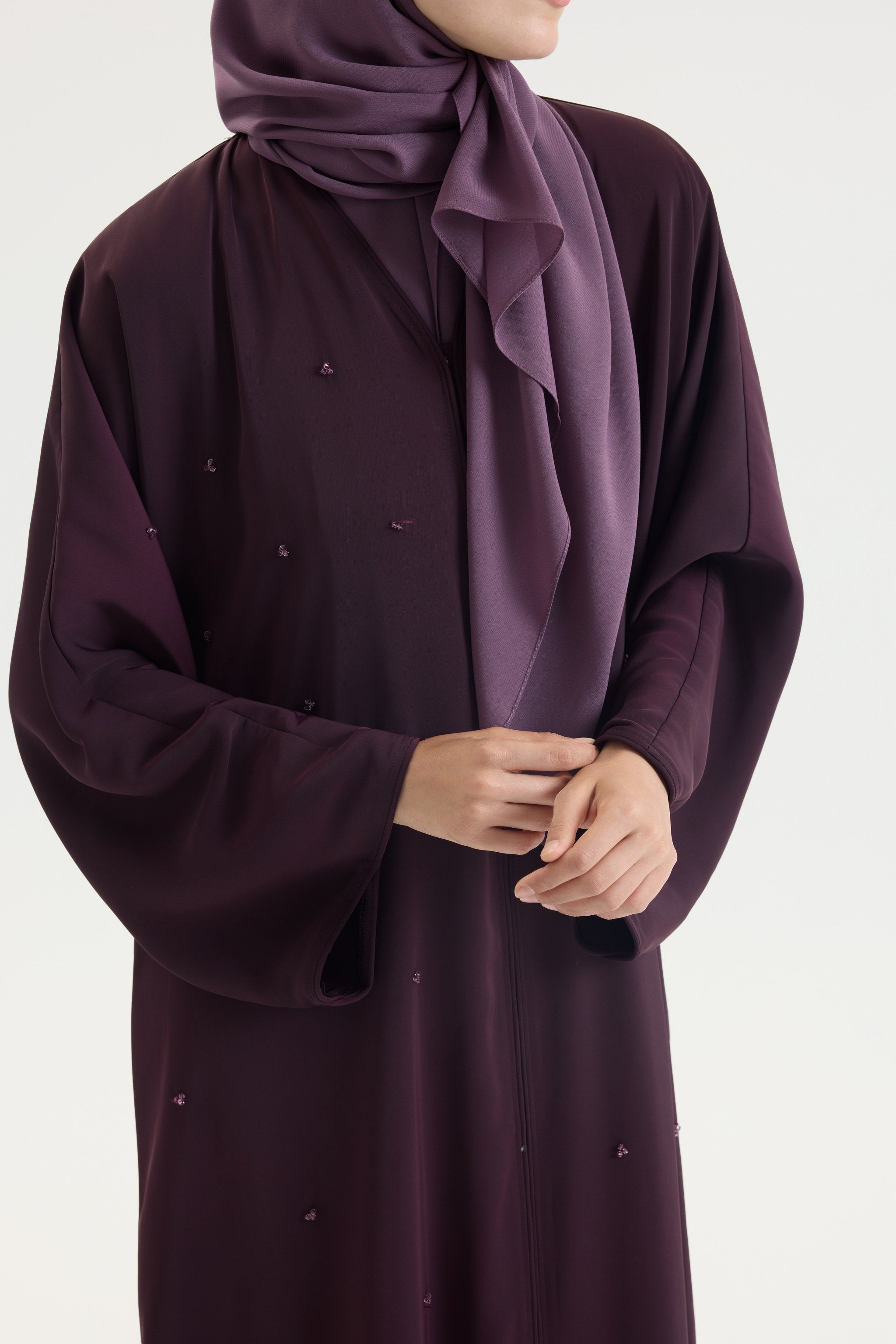 Leylak Şifon Şal Hubab Abaya