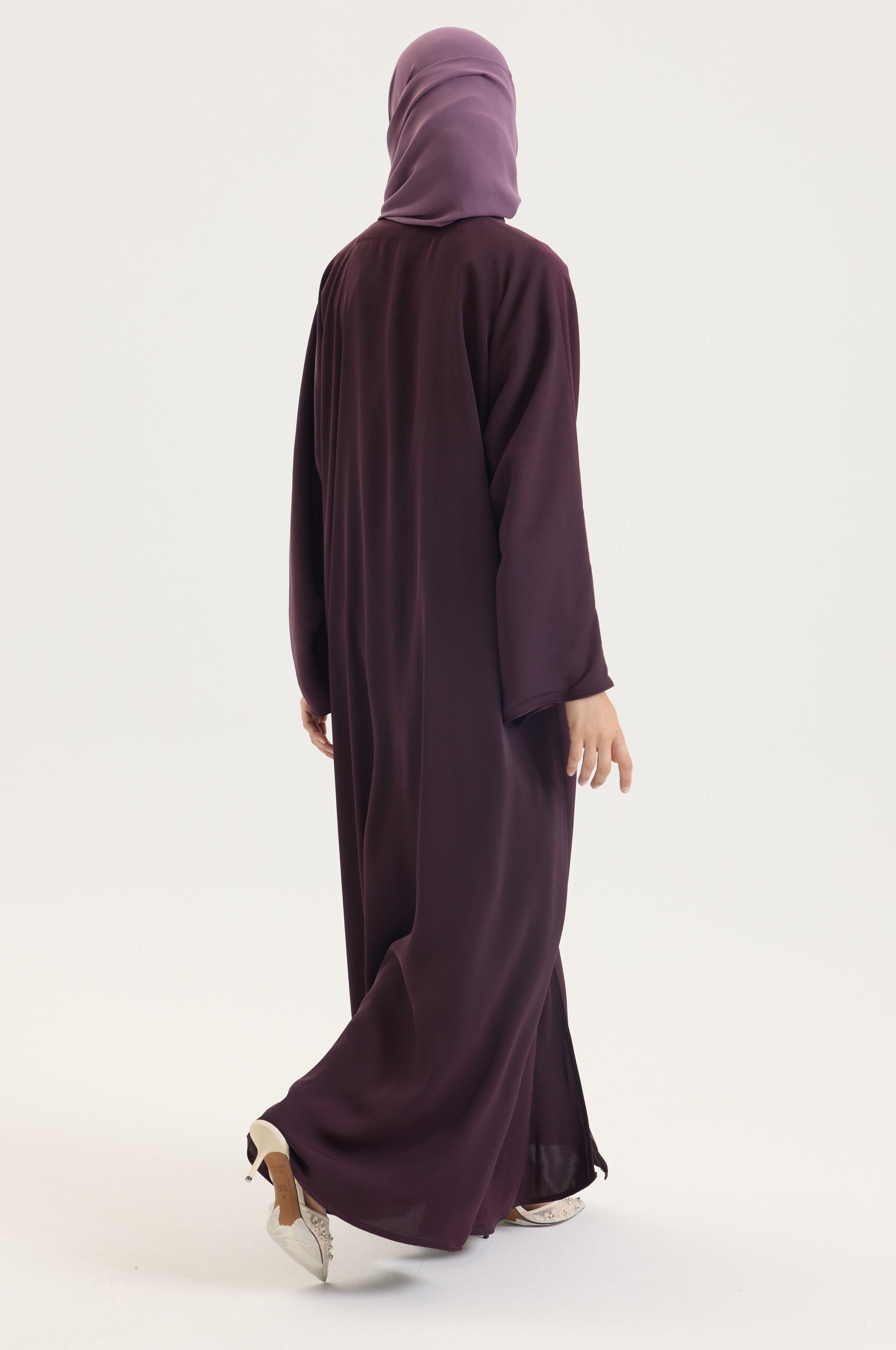 Dila Abaya Berry Luxury Hubab Abaya