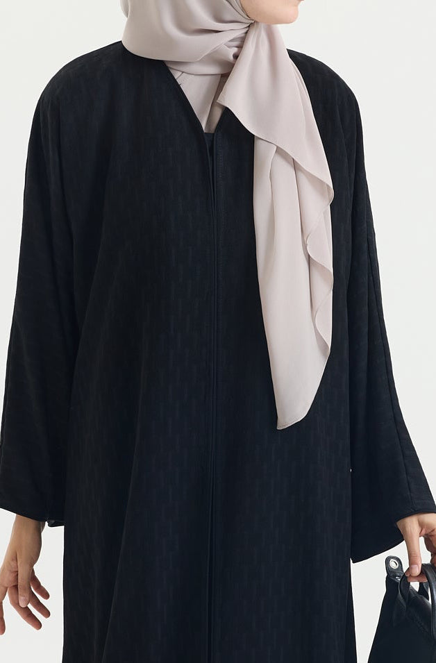 Bej Japon Şifon Şal Hubab Abaya