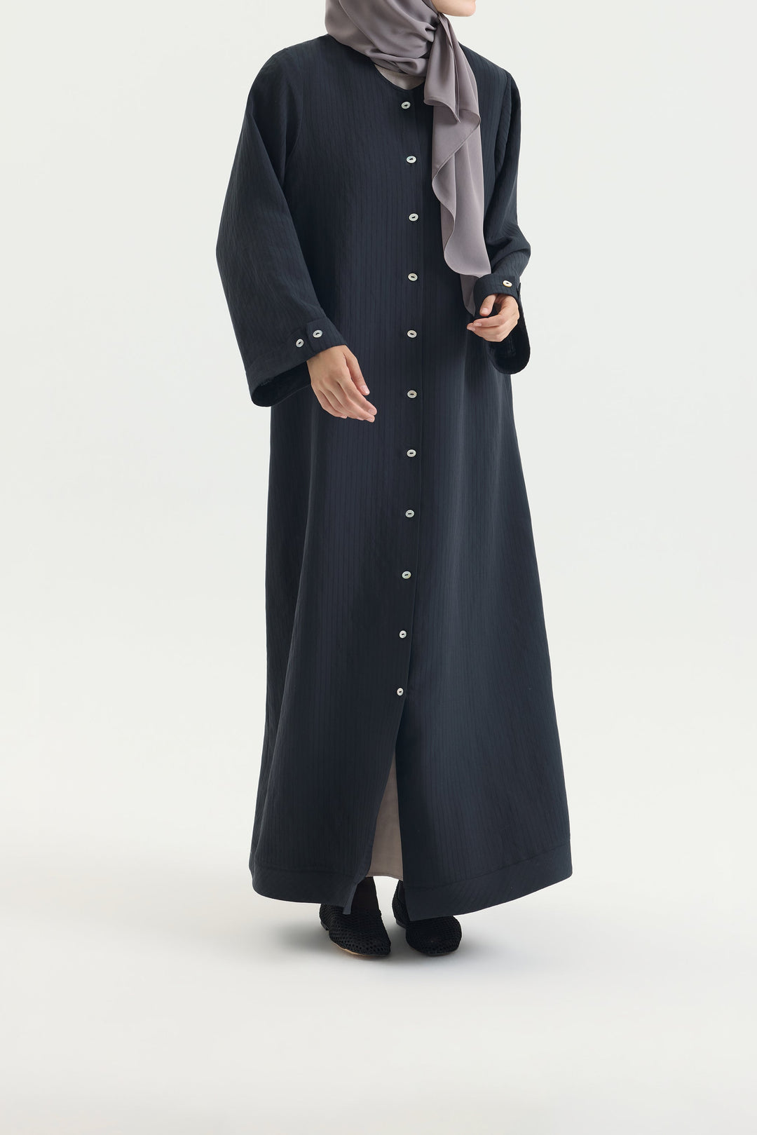 Gömlek Abaya Siyah Hubab Abaya