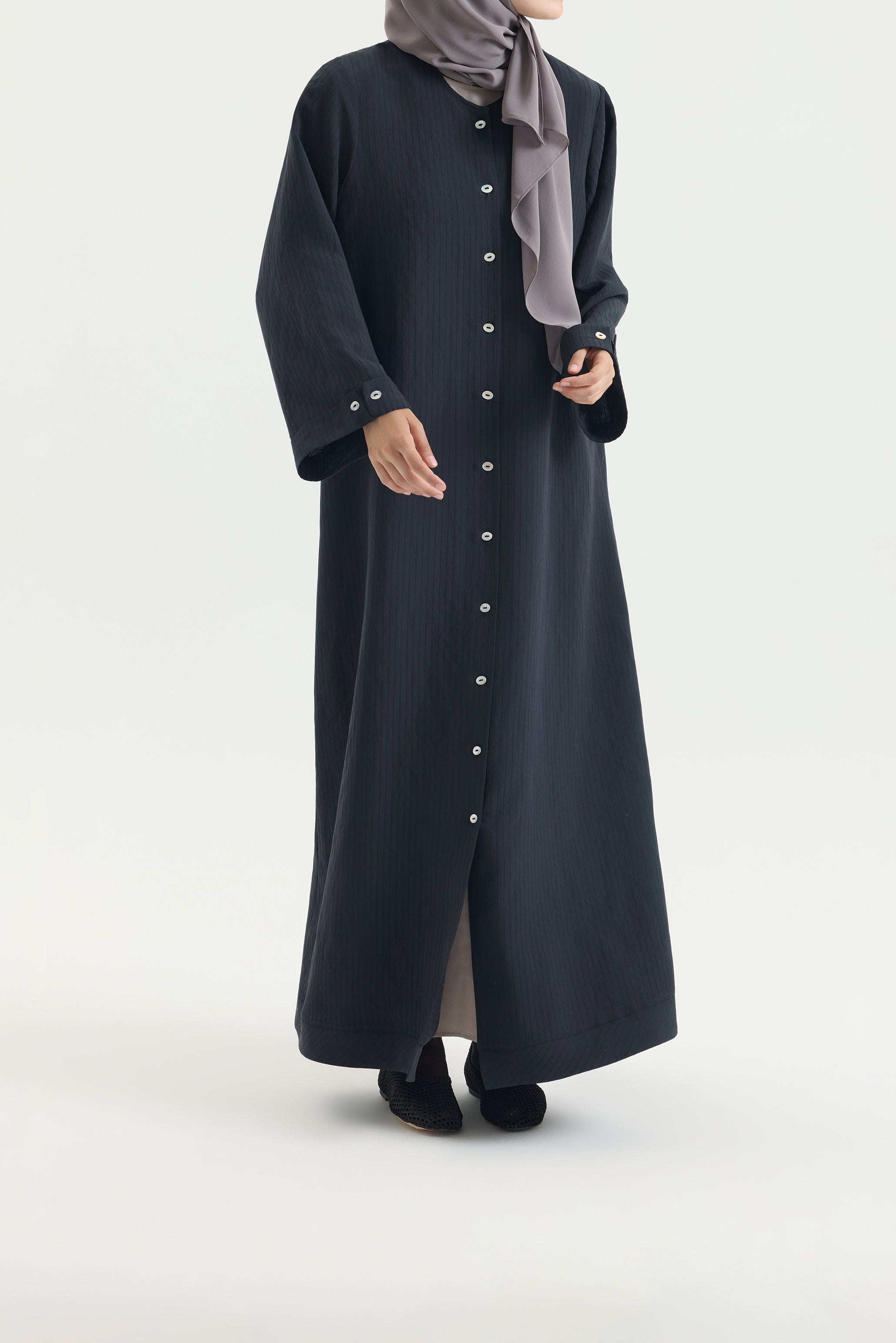 Gömlek Abaya Siyah Hubab Abaya