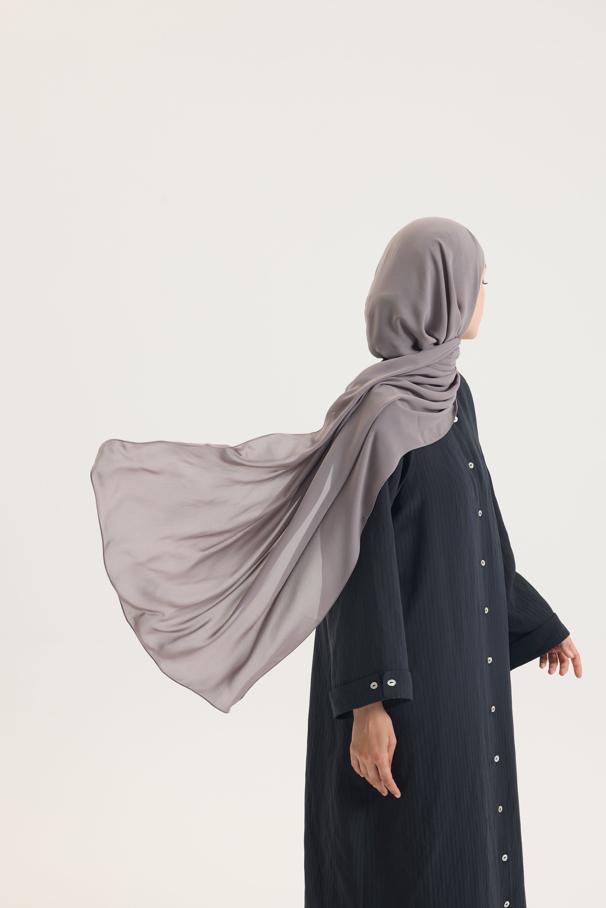 Vizon Japon Şifon Şal Hubab Abaya
