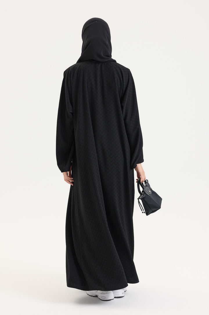 Elit Abaya Zikzak Desen Hubab Abaya