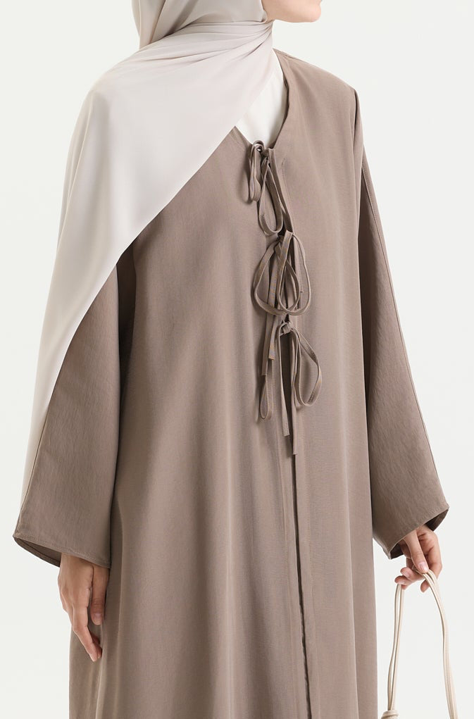 Bej Japon Şifon Şal Hubab Abaya