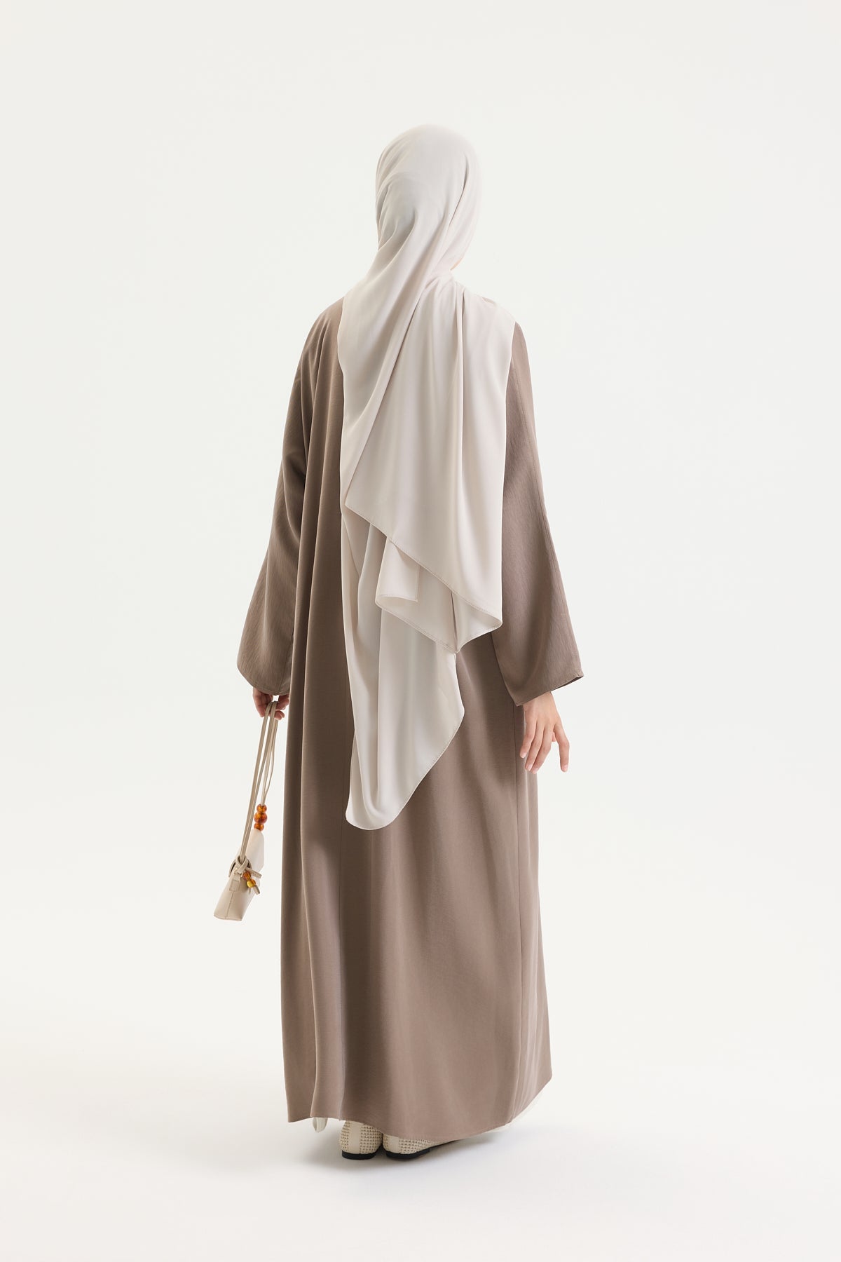 Bej Japon Şifon Şal Hubab Abaya