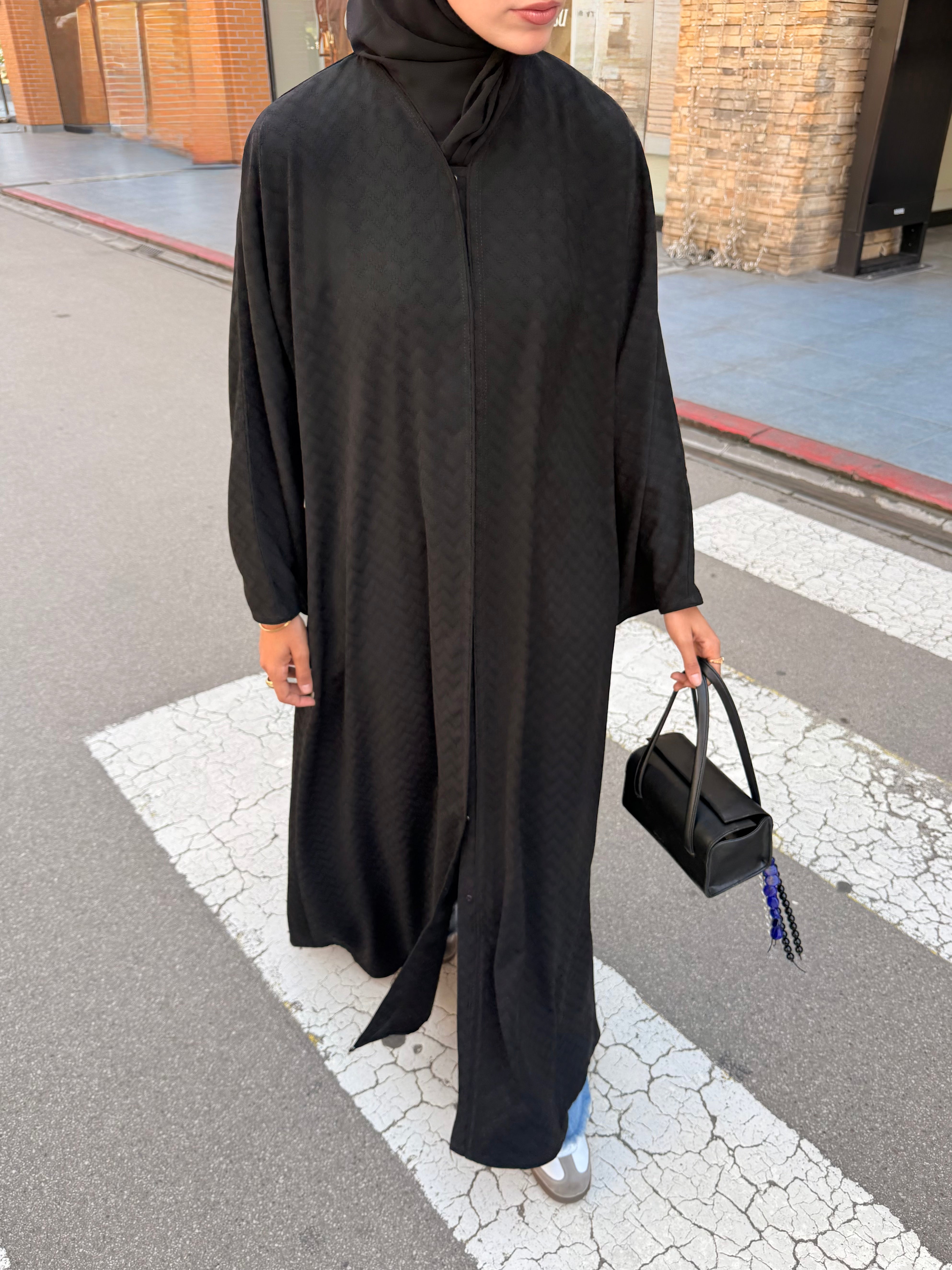 Elit Abaya Zikzak Desen Hubab Abaya