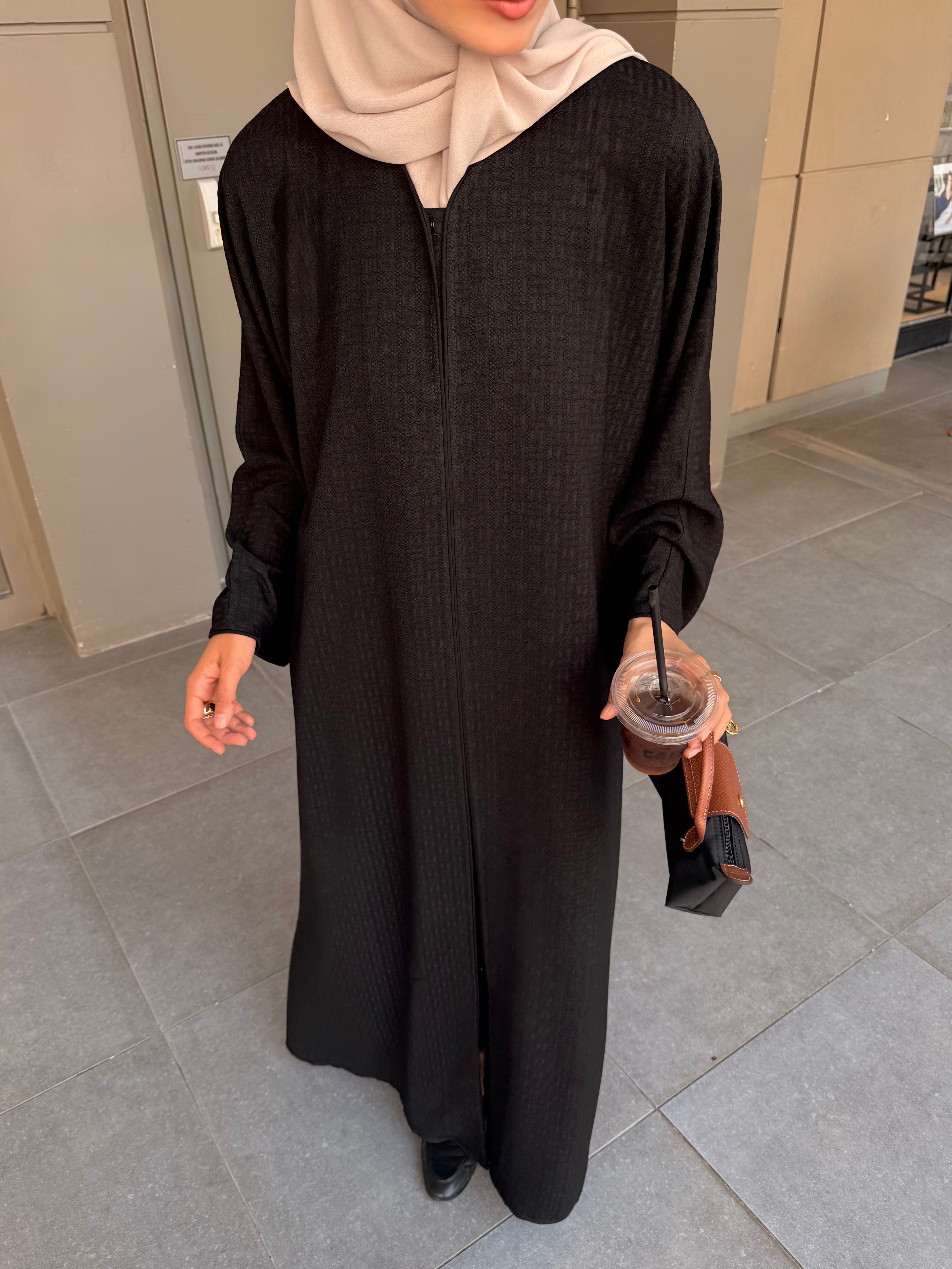 Elit Abaya Zincir Desen Hubab Abaya