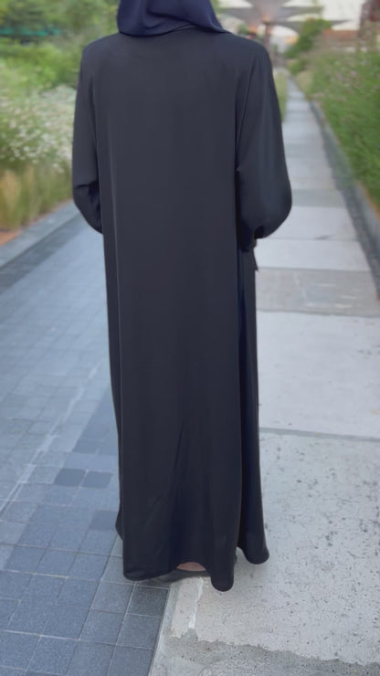 Lacivert Biyeli Abaya